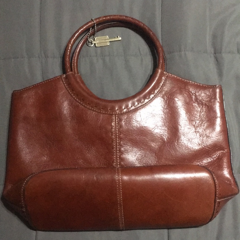 Fossil vintage leather handbag